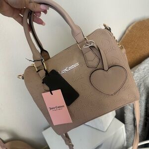 Juicy Couture Tan Satchel with Heart Charm